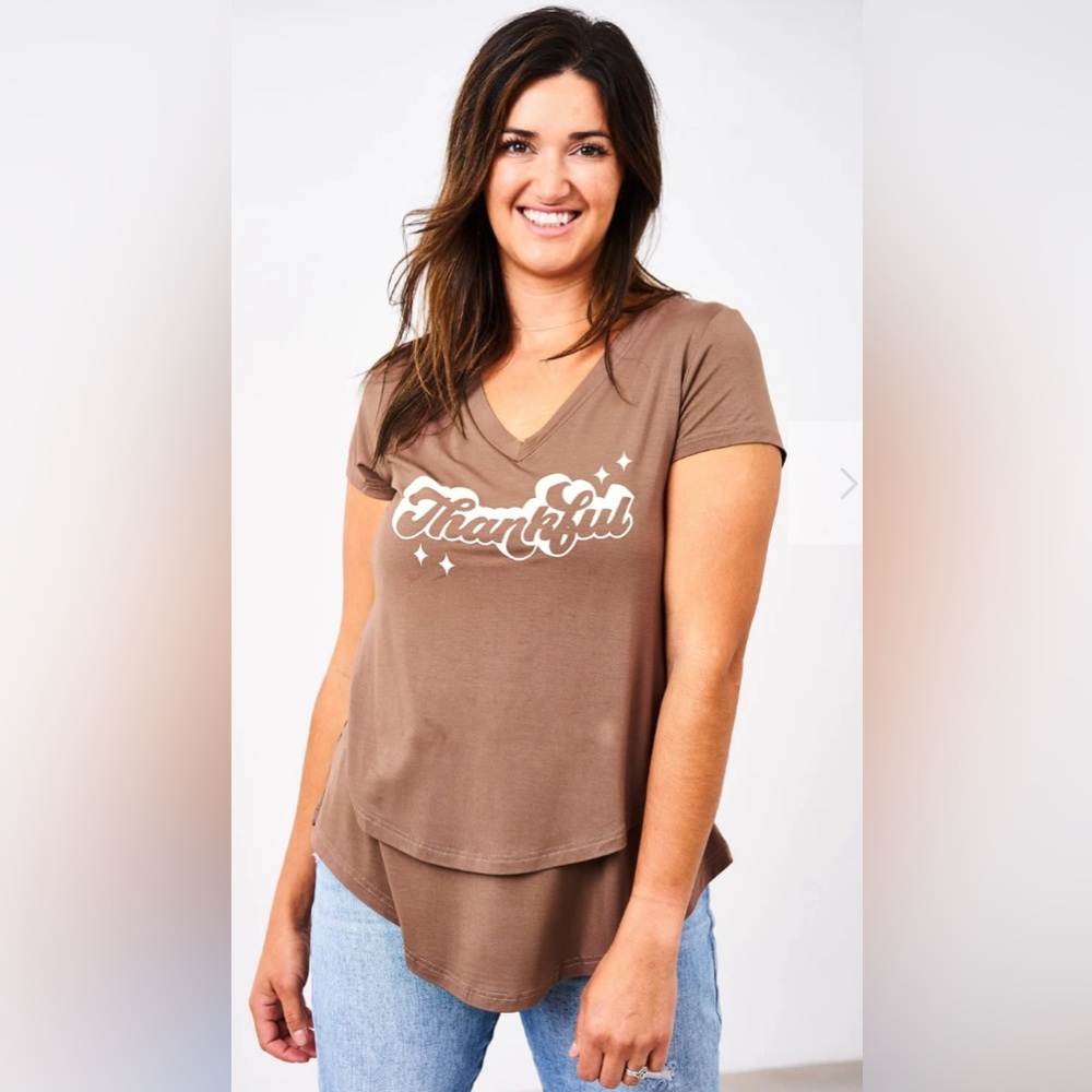 Latched Mama Thankful nursing tee